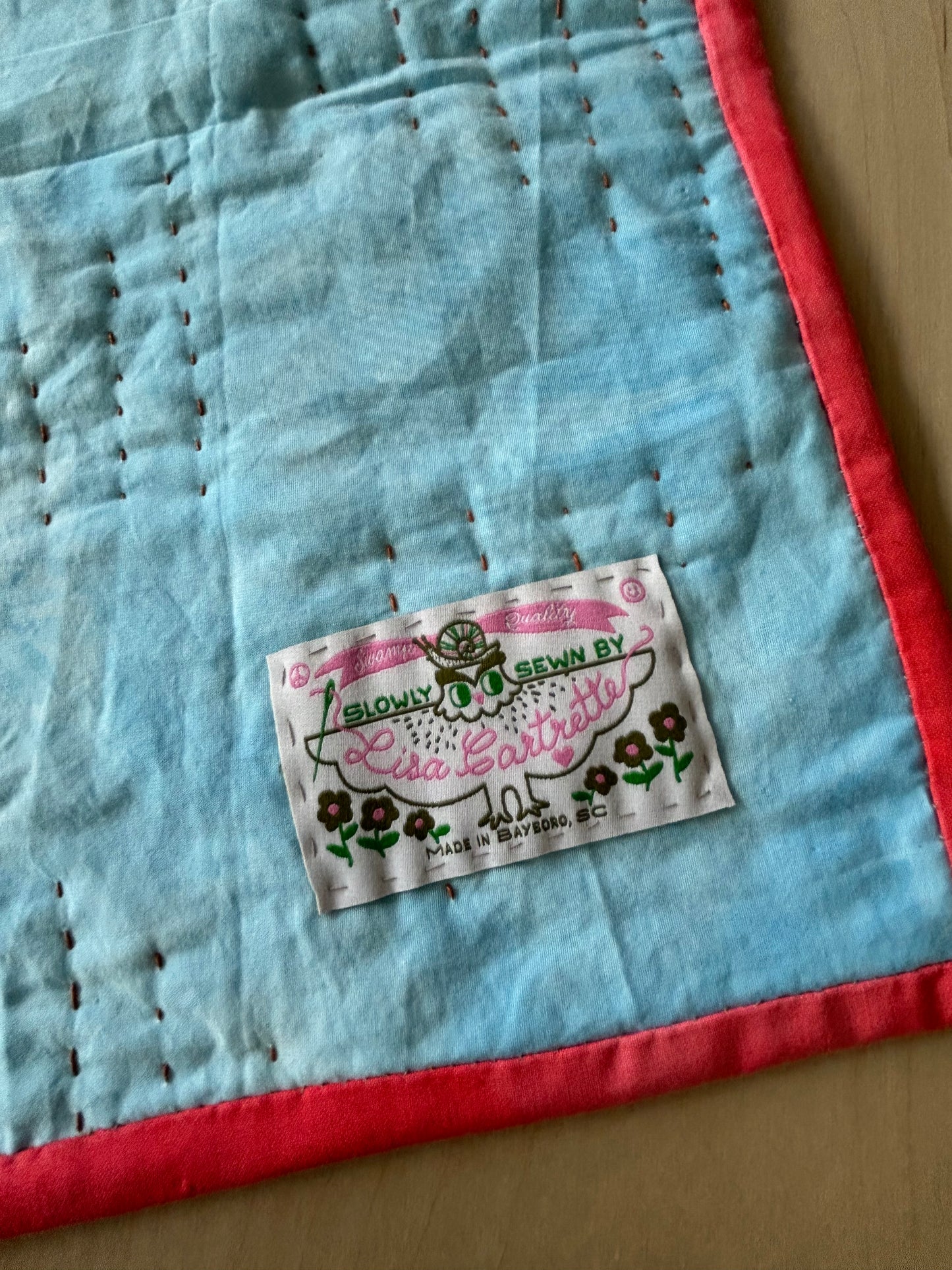 Neon Red and Scarlet Mini Quilt