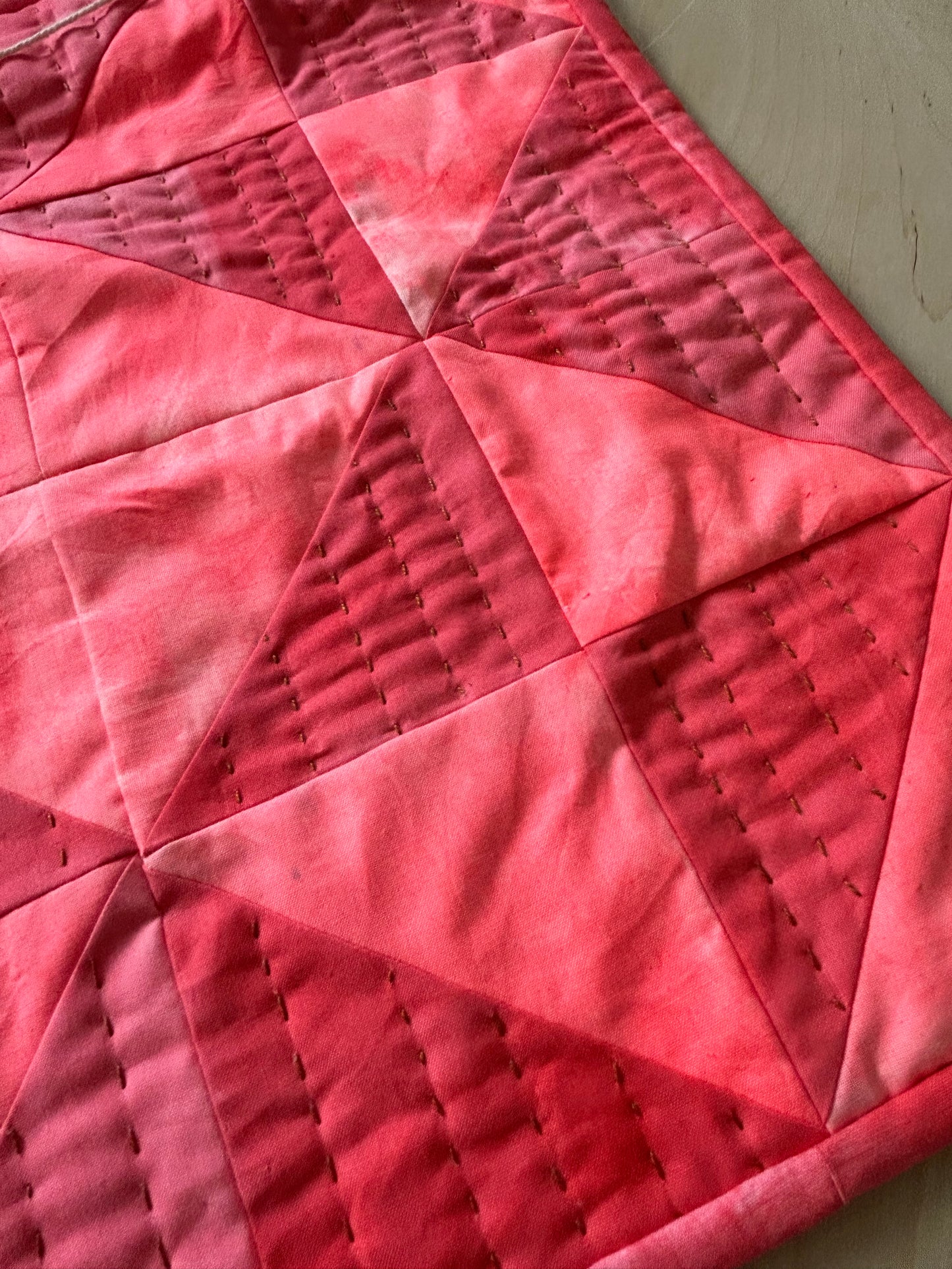 Neon Red and Scarlet Mini Quilt