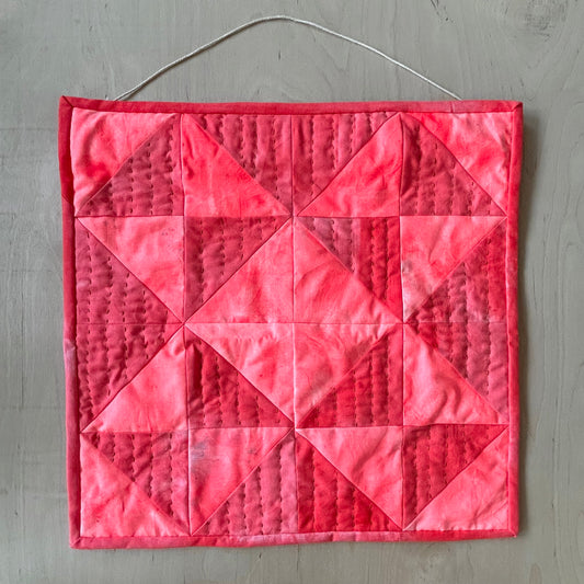 Neon Red and Scarlet Mini Quilt